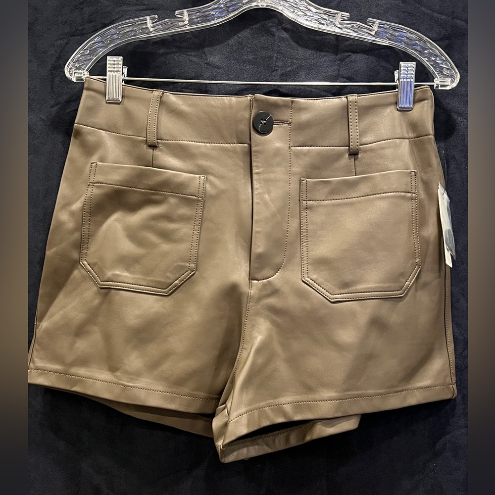 Anthropologie Maeve The Colette Faux Leather Shorts Sz 29